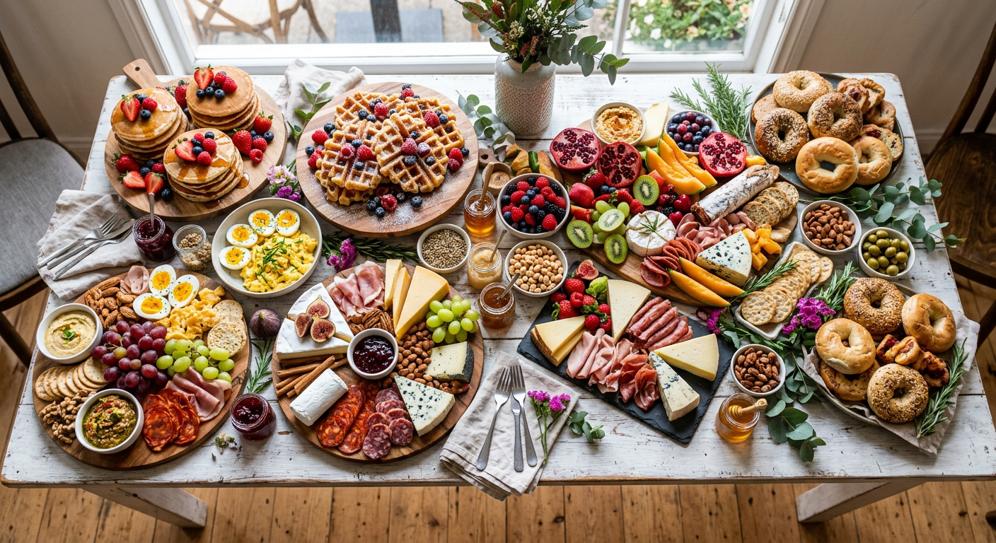 Breakfast grazing table